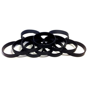 1 Dozen Multi-Pack BLACK Wristbands Bracelets Silicone Rubber - Select from a Variety of Colors (Black, Adult (8" 202mm))