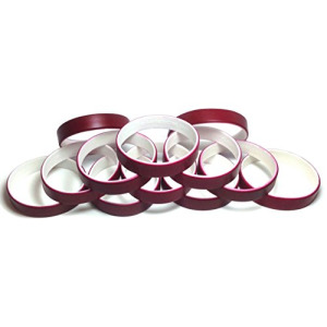 1 Dozen Multi-Pack Maroon ColorSpray on White Wristbands Bracelets Silicone Rubber - Select from a Variety of Colors (Maroon on White, Adult (8" 202mm