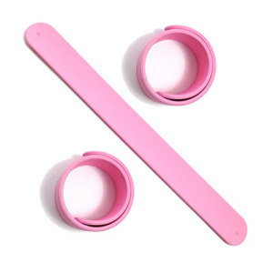 9 PINK Silicone Slap Bracelets - Soft & Safe for Kids Boys & Girls Party Favors - Durable - Wear to Support Breast Cancer Awareness! by TheAwristocrat